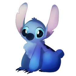 Size: 3000x3000 | Tagged: safe, artist:salty nebula, stitch (lilo & stitch), alien, experiment (lilo & stitch), fictional species, semi-anthro, disney, lilo & stitch, 2019, back marking, blue body, blue claws, blue fur, blue nose, chest fluff, claws, digital art, ears, fluff, fur, head fluff, high res, male, short tail, simple background, solo, solo male, tail, toe claws, torn ear, transparent background