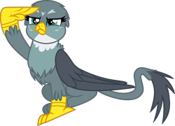 Size: 5000x3609 | Tagged: safe, artist:limedazzle, gabby (mlp), bird, feline, fictional species, gryphon, mammal, feral, friendship is magic, hasbro, my little pony, 2016, absurd resolution, bird feet, claws, female, inkscape, on model, simple background, solo, solo female, tail, talons, transparent background, vector