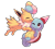 Size: 854x768 | Tagged: safe, alternate version, artist:pucksterv, eeveelution, fictional species, jolteon, mammal, squirtle, feral, nintendo, pokémon, amber eyes, balloon, birthday, blushing, cheek fluff, chest fluff, cute, duo, eyes closed, female, fluff, holding, hug, jumping, looking at each other, male, mouth hold, party hat, simple background, smiling, starter pokémon, transparent background