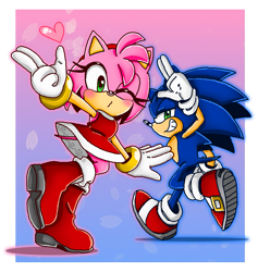 Size: 871x917 | Tagged: safe, artist:jack-hedgehog, amy rose (sonic), sonic the hedgehog (sonic), hedgehog, mammal, anthro, sega, sonic the hedgehog (series), 2020, female, green eyes, male, male/female, quills, shipping, sonamy (sonic)