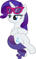 Size: 5191x8390 | Tagged: dead source, safe, artist:pink1ejack, rarity (mlp), equine, fictional species, mammal, pony, unicorn, feral, friendship is magic, hasbro, my little pony, 2016, absurd resolution, beach chair, blue eyes, chair, female, fur, glasses, glasses on head, hair, horn, mane, on model, purple hair, purple mane, simple background, smiling, solo, solo female, sunglasses, sunglasses on head, tail, transparent background, vector, white body, white fur