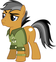 Size: 6959x7658 | Tagged: dead source, safe, artist:pink1ejack, quibble pants (mlp), earth pony, equine, fictional species, mammal, pony, feral, friendship is magic, hasbro, my little pony, 2016, absurd resolution, clothes, eyebrows, inkscape, male, on model, raised eyebrow, simple background, solo, solo male, tail, transparent background, vector