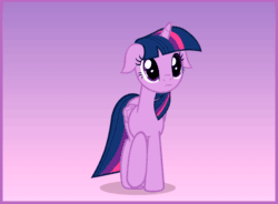 Size: 900x664 | Tagged: safe, artist:askometa, twilight sparkle (mlp), alicorn, equine, fictional species, mammal, pony, feral, friendship is magic, hasbro, my little pony, 2d, 2d animation, animated, cute, female, gif, mare, on model, perfect loop, solo, solo female, spinning
