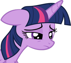 Size: 6389x5684 | Tagged: dead source, safe, artist:pink1ejack, twilight sparkle (mlp), alicorn, equine, fictional species, mammal, pony, feral, friendship is magic, hasbro, my little pony, 2016, absurd resolution, cute, floppy ears, horn, on model, sad, simple background, tail, transparent background, vector