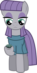 Size: 3897x7653 | Tagged: dead source, safe, artist:pink1ejack, boulder (mlp), maud pie (mlp), earth pony, equine, fictional species, mammal, pony, feral, friendship is magic, hasbro, my little pony, 2016, absurd resolution, cute, female, looking down, mare, on model, rock, simple background, solo focus, tail, transparent background, vector