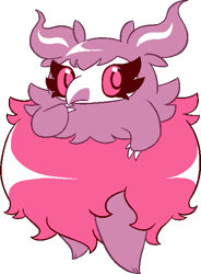 Size: 441x600 | Tagged: safe, artist:tommeypinkiemonkey, aromatisse, bird, anthro, cc by-nc, creative commons, nintendo, pokémon, 2020, aliasing, flat colors, fur, pink body, pink fur, pixel art, simple background, solo, transparent background