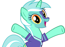 Size: 9985x7278 | Tagged: dead source, safe, artist:pink1ejack, lyra heartstrings (mlp), equine, fictional species, mammal, pony, unicorn, feral, friendship is magic, hasbro, my little pony, 2016, absurd resolution, clothes, face paint, female, happy, horn, looking at you, mare, on model, open mouth, simple background, solo, solo female, sports, tail, transparent background, vector