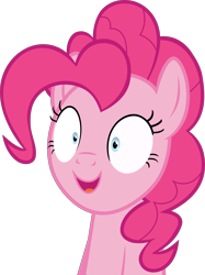 Size: 6614x8843 | Tagged: dead source, safe, artist:pink1ejack, pinkie pie (mlp), earth pony, equine, fictional species, mammal, pony, feral, friendship is magic, hasbro, my little pony, 2016, absurd resolution, bust, faic, female, hypnosis, mare, on model, simple background, solo, solo female, transparent background, vector