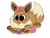 Size: 4096x3128 | Tagged: safe, artist:itskittyrosie, eevee, eeveelution, fictional species, mammal, feral, nintendo, pokémon, 2020, ambiguous gender, blushing, brown body, brown eyes, brown fur, cute, doughnut, food, fur, simple background, sitting, smiling, solo, solo ambiguous