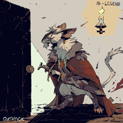 Size: 1280x1280 | Tagged: safe, artist:ovopack, mammal, mouse, rodent, semi-anthro, candle, cloak, male, scar, sword, weapon