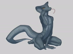 Size: 2161x1619 | Tagged: safe, artist:maxnsfwshroom, reptile, snake, anthro, forked tongue, male, solo, solo male, tongue, tongue out