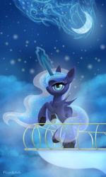 Size: 614x1024 | Tagged: safe, artist:flusilazole, princess luna (mlp), alicorn, equine, fictional species, mammal, pony, feral, friendship is magic, hasbro, my little pony, female, mare, solo, solo female, younger