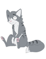 Size: 510x660 | Tagged: safe, artist:ruaidri, cat, feline, mammal, feral, looking at you, paw pads, paws, simple background, transparent background