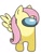 Size: 3024x4032 | Tagged: safe, artist:ninjamurm-v2, crewmate (among us), fluttershy (mlp), ambiguous species, humanoid, among us (game), friendship is magic, hasbro, my little pony, 2020, clothes, crossover, feathered wings, feathers, female, hair, hair band, high res, simple background, solo, solo female, species swap, white background, wings