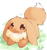 Size: 336x355 | Tagged: safe, artist:veiukket, eevee, eeveelution, fictional species, feral, nintendo, pokémon, ambiguous gender, floppy ears, low res, smiling, solo, solo ambiguous