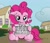 Size: 960x828 | Tagged: safe, artist:ohohokapi, pinkie pie (mlp), earth pony, equine, fictional species, mammal, pony, feral, friendship is magic, hasbro, my little pony, female, holding, hoof hold, hooves, humiliation, mare, outdoors, sad, sign, solo, solo female