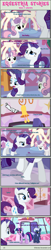 Size: 1004x4917 | Tagged: safe, artist:estories, rarity (mlp), sweetie belle (mlp), twilight sparkle (mlp), oc, oc:silverlay, equine, fictional species, mammal, pony, unicorn, feral, comic:seeds of darkness, friendship is magic, hasbro, my little pony, 2014, comic, dialogue, female, filly, foal, horn, mannequin, mare, on model, tail, talking, young