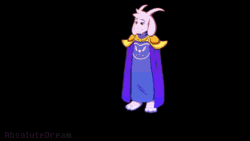 Size: 1280x720 | Tagged: safe, artist:absolutedream, asriel dreemurr (undertale), bovid, goat, mammal, anthro, undertale, 16:9, 2d, 2d animation, 3 toes, animated, frame by frame, gif, magic, male, older, paws, solo, solo male, teenager
