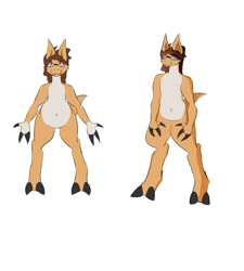 Size: 1800x2000 | Tagged: safe, artist:almaustral, oc, oc only, dragon, fictional species, anthro, digitigrade anthro, claws, duo, featureless crotch, glasses, male, simple background, white background