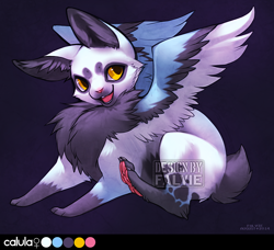 Size: 800x731 | Tagged: safe, artist:falvie, lagomorph, mammal, rabbit, feral, feathered wings, feathers, female, simple background, solo, solo female, spread wings, wings