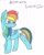 Size: 832x1043 | Tagged: safe, artist:cmara, rainbow dash (mlp), equine, fictional species, mammal, pegasus, pony, feral, friendship is magic, hasbro, my little pony, 2020, 2d, female, hooves, lined paper, mare, raised hoof, simple background, solo, solo female, traditional art, ungulate, white background