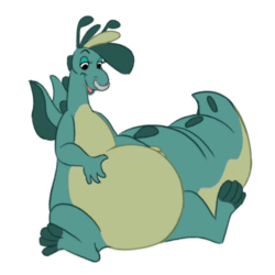 Size: 500x500 | Tagged: safe, artist:tuwka, dragon, fictional species, western dragon, semi-anthro, 2d, 2d animation, ambiguous gender, animated, belly, belly grab, cute, frame by frame, front view, gif, low res, solo, solo ambiguous, three-quarter view
