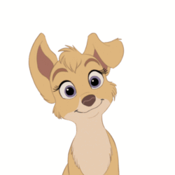 Size: 500x500 | Tagged: dead source, safe, artist:tuwka, angel (lady and the tramp), canine, dog, mammal, mutt, feral, disney, lady and the tramp, 1:1, 2d, 2d animation, animated, cute, female, frame by frame, front view, gif, licking, looking at you, low res, on model, paw pads, paws, solo, solo female, three-quarter view, tongue, tongue out, wholesome