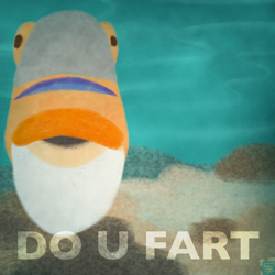 Size: 2048x2048 | Tagged: safe, artist:postcretaceous, fish, feral, ambiguous gender, do u fart, high res, lagoon triggerfish, looking at you, meme, picasso triggerfish, solo, solo ambiguous, wat