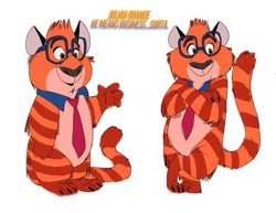 Size: 453x350 | Tagged: safe, artist:the lone rodent, oc, oc:julian orange, big cat, feline, mammal, tiger, semi-anthro, 2d, character sheet, low res, male, simple background, solo, solo male, text, white background