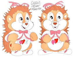 Size: 448x350 | Tagged: safe, artist:the lone rodent, oc, oc:cuddle heart hedgehog, hedgehog, mammal, semi-anthro, care bears, 2d, character sheet, cute, low res, male, simple background, solo, solo male, white background