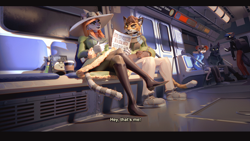 Size: 1900x1069 | Tagged: safe, artist:zeusdex, big cat, cat, feline, leopard, mammal, mouse, rodent, tiger, anthro, clothes, dress, female, glowing, glowing eyes, male, mind control, newspaper, sitting, subway, train, witch