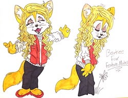 Size: 960x736 | Tagged: safe, artist:the lone rodent, oc, oc:beatrice fox, canine, fox, mammal, red fox, anthro, 2d, character sheet, female, simple background, solo, solo female, traditional art, vixen, white background
