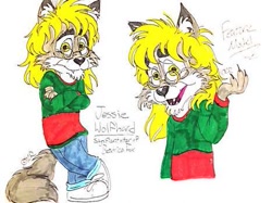 Size: 467x350 | Tagged: safe, artist:the lone rodent, oc, oc:jesse wolfhard, canine, mammal, wolf, anthro, 2d, character sheet, low res, male, simple background, solo, solo male, traditional art, white background