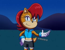 Size: 1080x825 | Tagged: dead source, safe, artist:wbf910, princess sally acorn (sonic), anthro, archie sonic the hedgehog, sega, sonic the hedgehog (series), female, solo, solo female