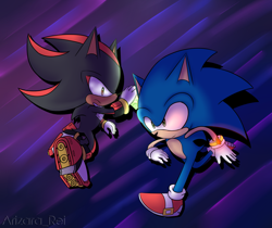Size: 2726x2293 | Tagged: safe, artist:sveghard, shadow the hedgehog (sonic), sonic the hedgehog (sonic), anthro, sega, sonic the hedgehog (series), 2020, duo, duo male, high res, male, males only, quills