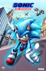 Size: 1600x2435 | Tagged: safe, artist:ultrapixelsonic, sonic the hedgehog (sonic), hedgehog, mammal, anthro, sega, sonic the hedgehog (series), sonic the hedgehog movie, 2020, green eyes, male, quills, solo, solo male