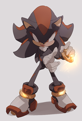 Size: 476x700 | Tagged: safe, artist:aoki, artist:fumomo, shadow the hedgehog (sonic), hedgehog, mammal, anthro, sega, sonic the hedgehog (2006 game), sonic the hedgehog (series), 2015, looking at you, male, quills, solo, solo male