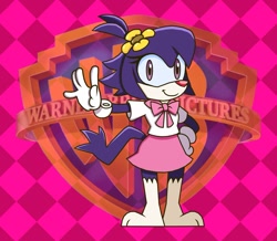 Size: 1605x1401 | Tagged: safe, artist:smax96068430, dot warner (animaniacs), animaniac (species), fictional species, anthro, plantigrade anthro, animaniacs, sega, sonic the hedgehog (series), warner brothers, animaniacs (2020), crossover, female, solo, solo female, sonicified