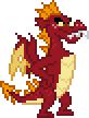 Size: 82x108 | Tagged: safe, artist:botchan-mlp, garble (mlp), dragon, fictional species, western dragon, semi-anthro, friendship is magic, hasbro, my little pony, animated, blinking, fangs, freckles, gif, low res, male, pixel animation, pixel art, pointy tail, sharp teeth, simple background, solo, solo male, sprite, tail, teenager, teeth, transparent background, wings