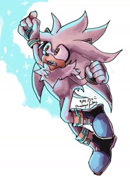 Size: 1280x1743 | Tagged: safe, artist:shootyrefutey, silver the hedgehog (sonic), hedgehog, mammal, anthro, plantigrade anthro, sega, sonic the hedgehog (series), 2020, male, quills, simple background, solo, solo male, white background