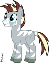 Size: 4000x5116 | Tagged: safe, artist:radomila radon, oc, oc only, oc:zee zinc, equine, mammal, zebra, feral, friendship is magic, hasbro, my little pony, .svg available, absurd resolution, male, simple background, solo, solo male, stallion, tail, transparent background, vector