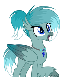 Size: 2328x2887 | Tagged: safe, artist:rioshi, artist:starshade, oc, oc only, oc:arctic breeze, bird, equine, fictional species, hippogriff, mammal, feral, friendship is magic, hasbro, my little pony, cute, female, happy, heart, heart eyes, high res, simple background, solo, solo female, white background, wingding eyes