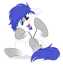 Size: 3481x3563 | Tagged: safe, artist:rioshi, artist:starshade, oc, oc only, oc:isaac pony, earth pony, equine, fictional species, mammal, pony, feral, hasbro, my little pony, blue eyes, blue hair, blue mane, blue tail, cute, cutie mark, fur, gray body, gray fur, hair, high res, male, mane, simple background, smiling, solo, solo male, stallion, starry eyes, tail, transparent background, white body, white fur, wingding eyes