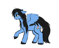 Size: 3000x2455 | Tagged: safe, artist:starshade, oc, oc only, oc:siana floral, equine, fictional species, mammal, pegasus, pony, feral, hasbro, my little pony, crying, cutie mark, female, full body, high res, mare, sad, simple background, sketch, white background