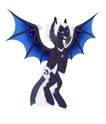 Size: 2551x3000 | Tagged: safe, artist:starshade, oc, oc only, oc:sask de roge moor, bat pony, equine, fictional species, mammal, pony, feral, friendship is magic, hasbro, my little pony, cutie mark, female, full body, gift art, high res, mare, simple background, white background