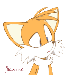 Size: 256x256 | Tagged: safe, artist:bikomation, miles "tails" prower (sonic), canine, fox, mammal, red fox, anthro, sega, sonic the hedgehog (series), 2d, 2d animation, animated, bust, frame by frame, front view, fur, gif, low res, male, orange body, orange fur, simple background, solo, solo male, three-quarter view, transparent background, white belly, young