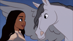 Size: 600x338 | Tagged: safe, artist:willow-s-linda, equine, fictional species, horse, human, mammal, pegasus, feral, 2d, 2d animation, ambiguous gender, animated, black hair, brown skin, clothes, cute, duo, female, frame by frame, fur, gif, gray body, gray fur, hair, hand on face, hand on neck, hug, licking, low res, side view, smiling, spread wings, tongue, tongue out, wholesome, wings