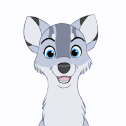 Size: 500x500 | Tagged: safe, artist:tuwka, canine, mammal, wolf, feral, 1:1, 2d, 2d animation, ambiguous gender, animated, breathing, cute, frame by frame, gif, looking at you, low res, open mouth, simple background, smiling, solo, solo ambiguous, white background