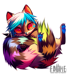 Size: 600x665 | Tagged: safe, artist:falvie, mammal, procyonid, raccoon, feral, ambiguous gender, simple background, solo, solo ambiguous