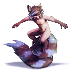 Size: 900x891 | Tagged: safe, artist:falvie, mammal, procyonid, raccoon, anthro, 2011, ambiguous gender, simple background, solo, solo ambiguous